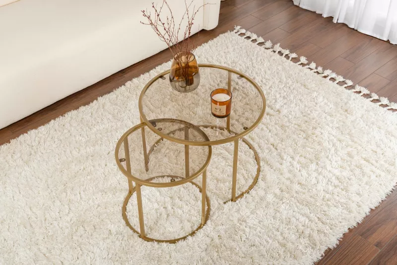 Set tavolinash kafeje Nordure, Aurum - 60, 42 - ngjyrë ari, bronzi