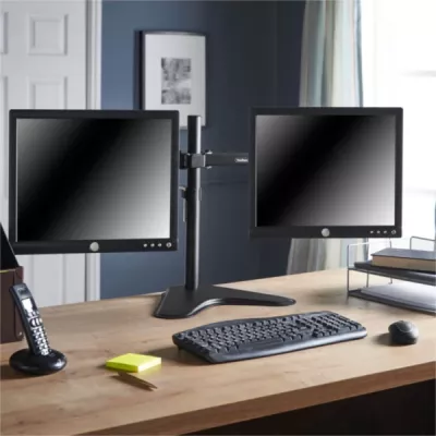 Mbajtëse tavoline për 2 monitorë VONHAUS 3005117 13-32\", VESA 75x75/100x100, e zezë