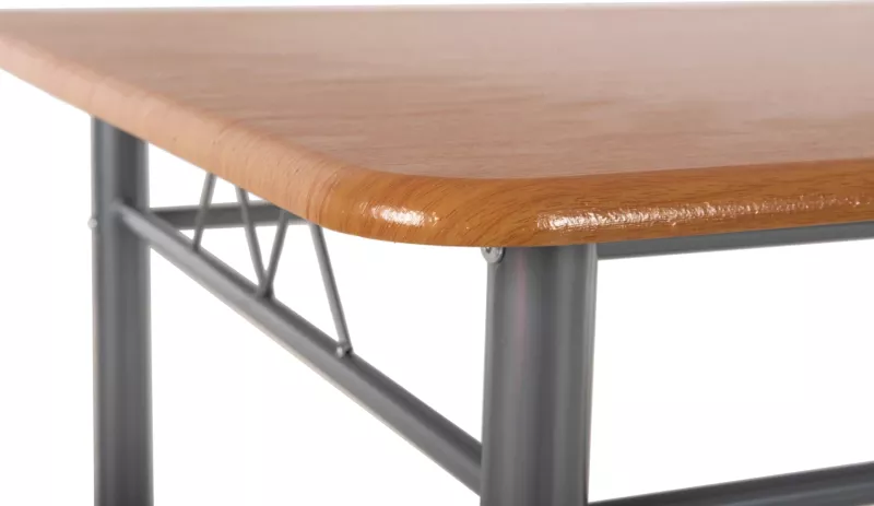 Tavolinë me karrige 5 copë PEARY FH9416.12 metalike argjendi-MDF ngjyrë sonama 110x60x74Hcm