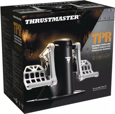 Pedale rudder për flight simulator Thrustmaster TPR Pendular Rudder, zi/argjend