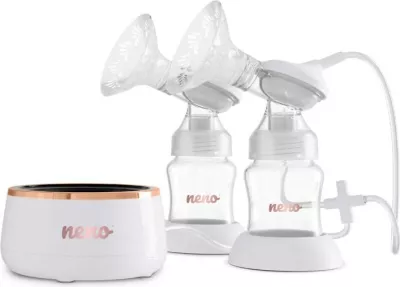 Pompë gjiri elektronike neno Bella Twin Moon, pa tela, 2 faza, 150 ml, e bardhë