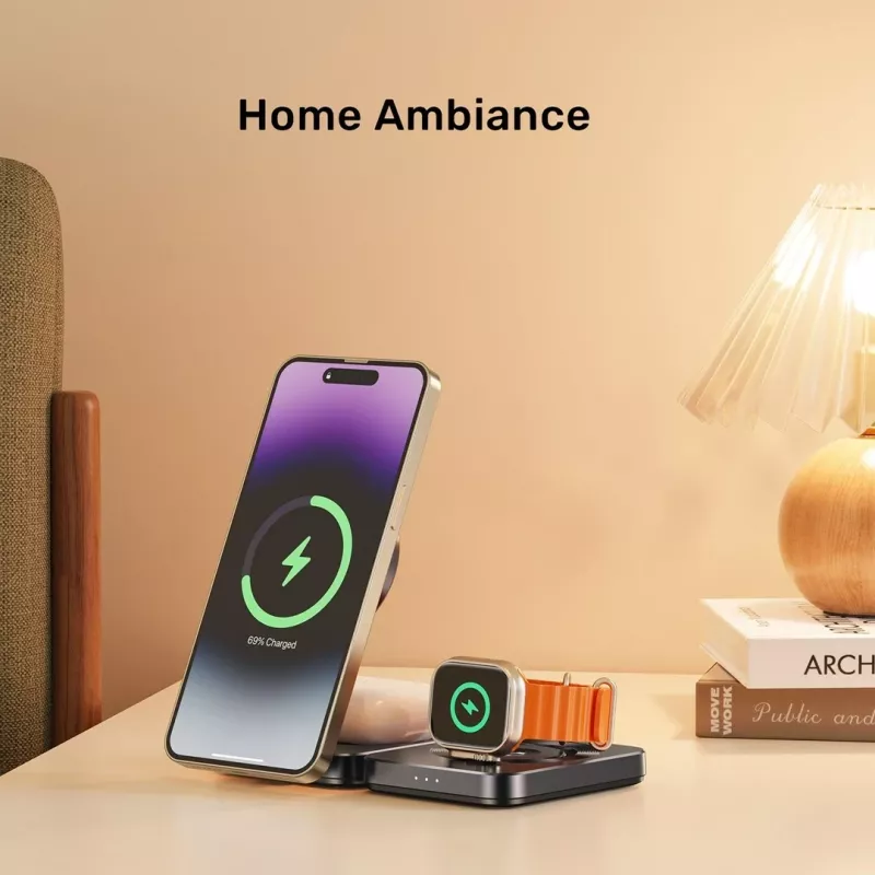 Karikues wireless UNITEK P1300AGY01 për celular, kufje, smartwatch, Gri