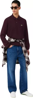Maicë polo me mëngë të gjata për meshkuj Lacoste L1312, vjollcë rrushi [Madhësia: XL]