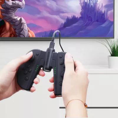 Karikues dual për Joy-Con FREAKS & GEEKS JOY-CONS Dual Charger, kabllo USB-C 2.5 m, i zi