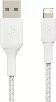 Kabllo Belkin CAA002BT2MWH, 2 m, Lightning, USB A, Bardhë