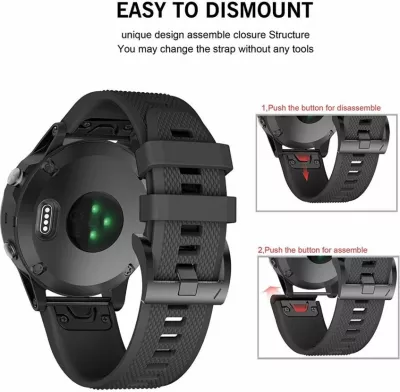Rrip Tech-Protect Smooth për Garmin Fenix 3/5X/3HR/5X Plus/6X/6X Pro/7X, i zi