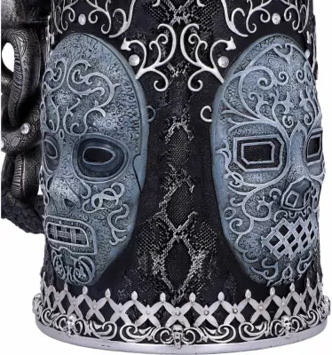 Krigllë koleksionuese NEMESIS NOW Harry Potter Death Eater, rezinë/çelik inox, insert i heqshëm, e zezë/gri