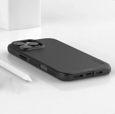 Mbështjellës Nillkin Super Frosted Shield Pro Magnetic Case për iPhone 16 Pro Max, i zi