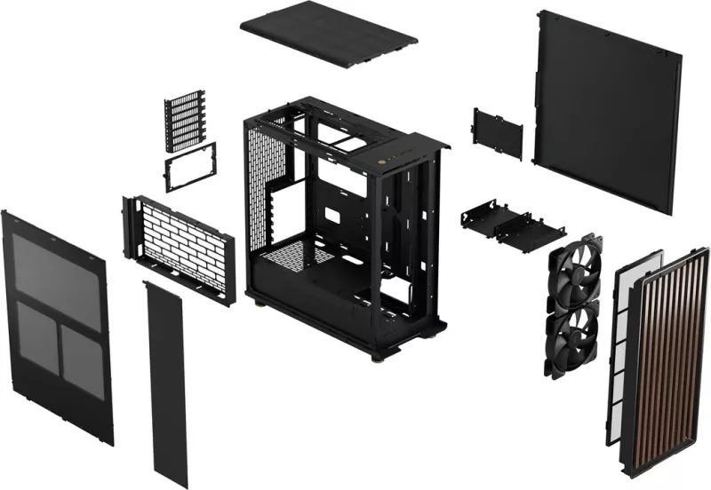Kasë Fractal Design North, e zezë thumbnail 3
