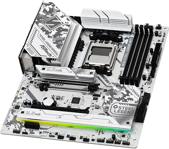 Pllakë amë ASRock B650 Steel Legend WiFi, Socket AM5, DDR5, 192 GB, e bardhë
