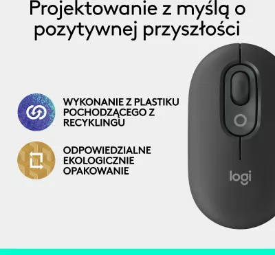 Maus Logitech POP 910-007412 4000 DPI Bluetooth wireless Graphite