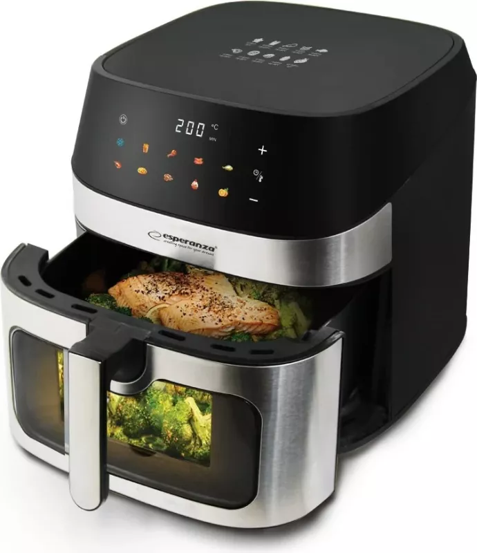 Fritezë ajri Esperanza EKA005, 8L, 1600W, Inox