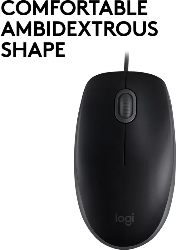 Maus Logitech M110 Silent, Ambidextrous, Optical, USB Type-A, 1000 DPI, Black thumbnail 4