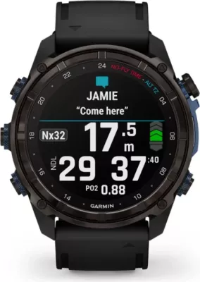 Smartwatch Garmin Descent™ Mk3i  Carbon Grey DLC Titanium / Silicone Black Strap, 51 mm