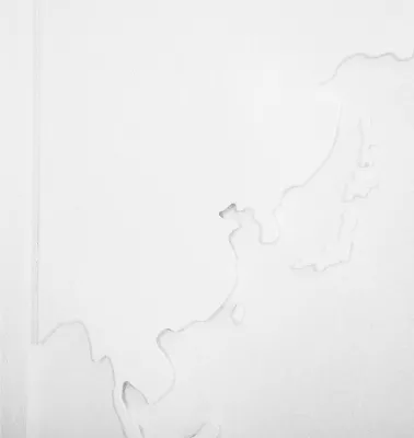 Pikturë muri 3-pjesëshe hartë botë Santorini FH4504 MDF ngjyrë e bardhë e zbehtë 180x4x120 cm