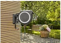 Kasetë muri GARDENA RollUp, automatike, 25m, e zezë/gri