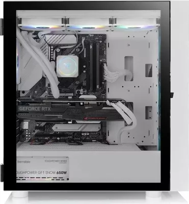 Kasë Thermaltake H570 TG ARGB Snow White, Midi Tower, xham i temperuar, ARGB, e bardhë