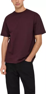 Maicë për meshkuj Only & Sons Onsfred Life Rlx 22022532, bordo [Madhësia: XL]