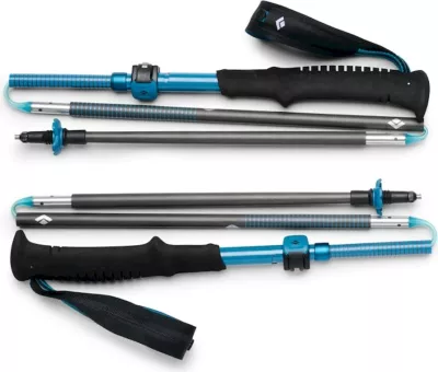 Shkop trekking Black Diamond Distance Carbon FLZ, i palosshëm, 125-140 cm, i zi
