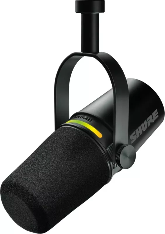 Mikrofon Shure MV7+-K-BNDL, XLR/USB-C, i zi + mbajtëse tavoline GATOR