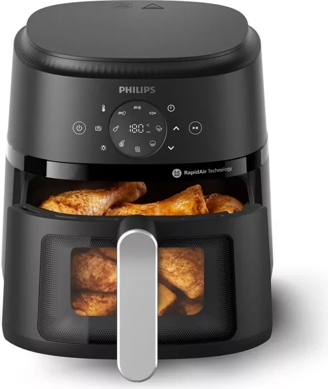 Fritezë me ajër Philips NA221/00, 4.2 L, 1500 W, e zezë/argjendtë