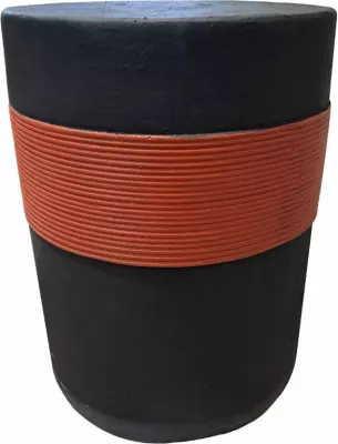 Tavolinë anësore Belt, e zezë, kafe e kuqërremtë, 38.5x38.5x52
