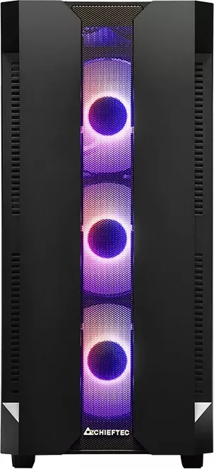 Kasë Chieftec Hunter GS-01B-OP, midi tower, xham i temperuar, RGB, e zezë