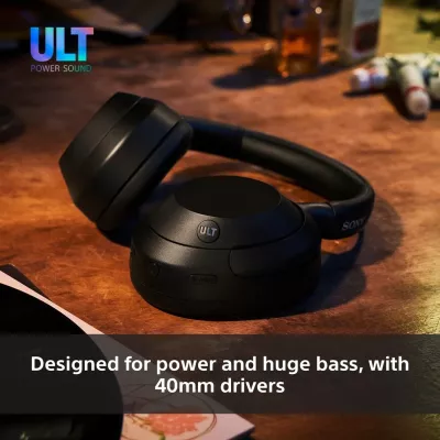 Kufje Sony ULT WEAR WHULT900NB, Bluetooth, Noise Cancelling, të zeza