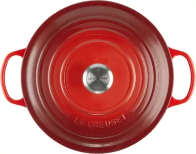kaserolë gize me kapak, Le Creuset, Signature Round 24cm (21177240602430), e kuqe qershi