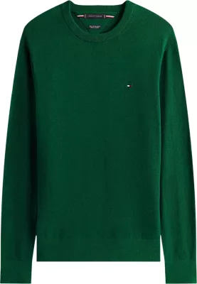 Xhemper për meshkuj Tommy Hilfiger PIMA ORG CTN CASHMERE MW0MW28046, i gjelbër i errët [Madhësia: M]