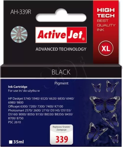 Kartrixh bojë ACTIVEJET AH-339R (HP 339 / C8767EE), 35 ml, e zezë