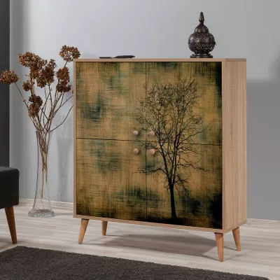 Dollap multifunksional Hanah Home, Multilux - 729, ngjyrë lisi Sonoma