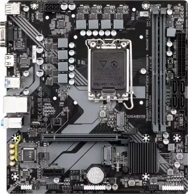Pllakë amë GIGABYTE B760M H DDR4, mATX, LGA1700, DDR4 deri 128GB, 2x M.2, HDMI, USB 3.2 Gen1, SATA3, e zezë