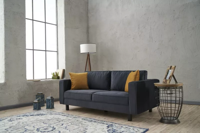 Divan dy-vendësh Atelier del Sofa, kadife Kale, antracit