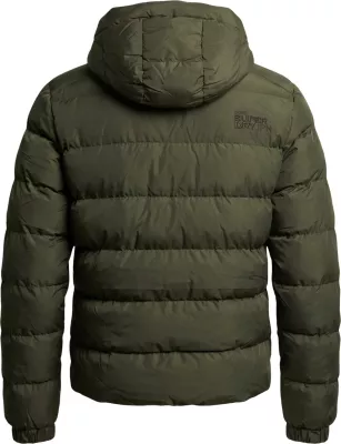 Jakne puffer sportive me kapuç Superdry SDM5011905A për meshkuj, e gjelbër ulliri [Madhësia: XL]