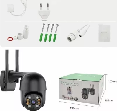 Kamerë IP Xiaomi CW400 2.5K Wi‑Fi IP66 rrotulluese 360° (EU), set me montim muri/tavani