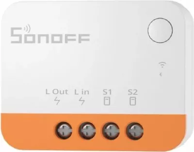 Switch i mençur Zigbee SONOFF ZBMINI-L2 6A, pa neutral, bardhë/portokalli