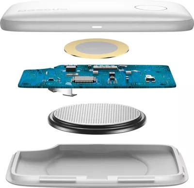 Bluetooth tracker Baseus Intelligent T2 rope type, ZLFDQT2-02, i bardhë