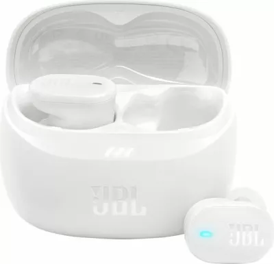 Kufje JBL Tune Buds 2 True Wireless, ANC adaptiv, Bluetooth 5.3, 48 orë bateri, IP54, e bardhë, me kuti karikimi