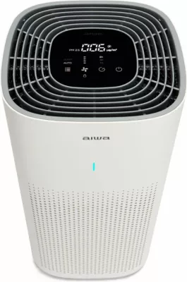 Pastrues ajri AIWA PA-200, filtër 3-në-1 HEPA H13 + karbon aktiv, me jonizues, CADR 350 m³/h, deri 42 m², 4 shpejtësi, timer, i bardhë