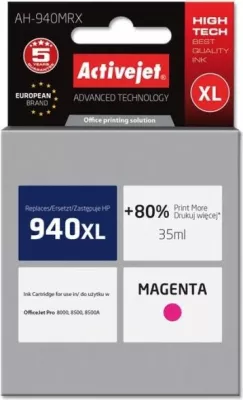 kartrix boje ACTIVEJET 940XL (HP 940XL C4908AE) 35 ml, AH-940MRX, magenta