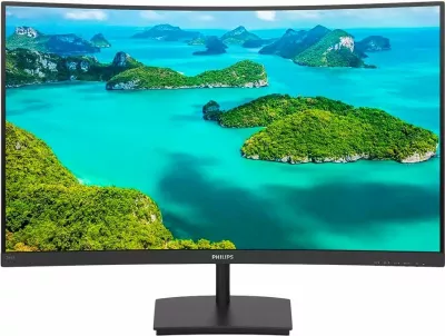 Monitor Philips 241E1SC 24\" FHD VA 75Hz Curved 1500R FreeSync, zi