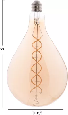 Llambë LED filament, ngjyrë çaji, FH4052.02, 8W, E27, 3000K, e zbehtë
