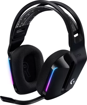 Kufje gaming Logitech G733 LIGHTSPEED wireless RGB, të zeza