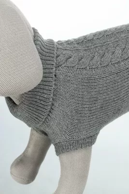 Pulover për qen Trixie Kenton L 55 cm, gri