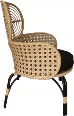 Karrige e ulët Loom, natyrale, 65x69x94