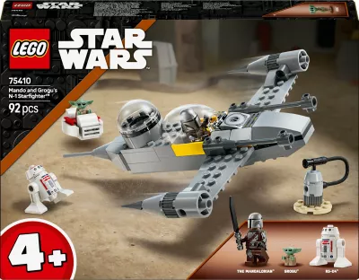 Set LEGO Star Wars N-1 Starfighter Mando dhe Grogu 75410, 92 copë, 4+