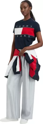 Maicë për femra Tommy Hilfiger Jeans DW0DW22818, e kaltër e errët [Madhësia: XS]