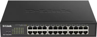 Switch D-Link DGS-1100-24PV2 24 porte 1Gbps PoE, e zezë
