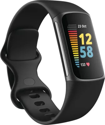 Smartwatch Fitbit Charge 5 FB421BKBK, GPS, NFC, SpO2, 50m, bateri deri 7 ditë, e zezë/graphite